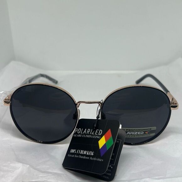 Giselle Polarized Round Sunglasses – Vintage Inspired UV Protection - Picture 3 of 3